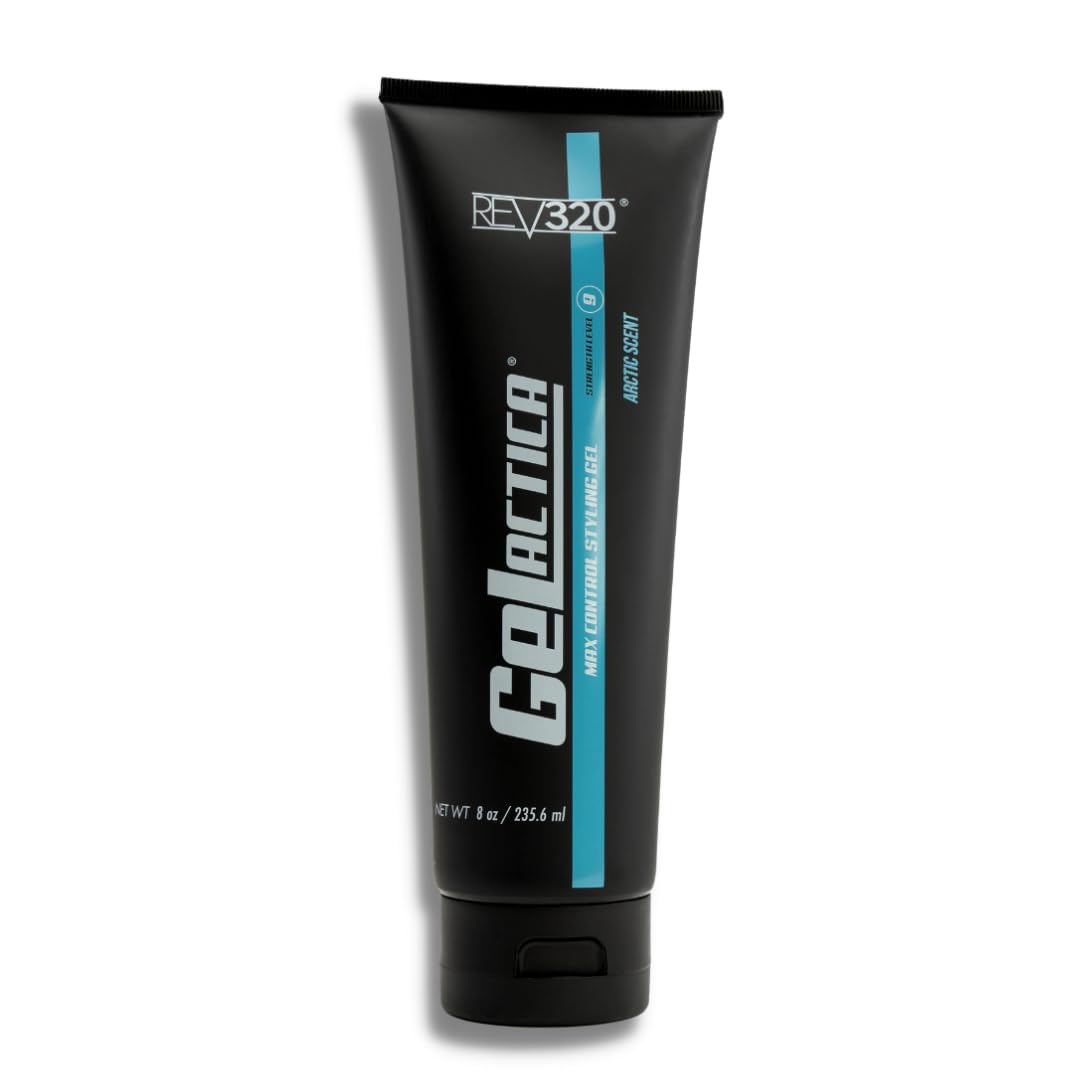 Gelactica Max Control Hair Gel for Men – Strong Hold, Alcohol-Free, Arctic Scent, 8 oz