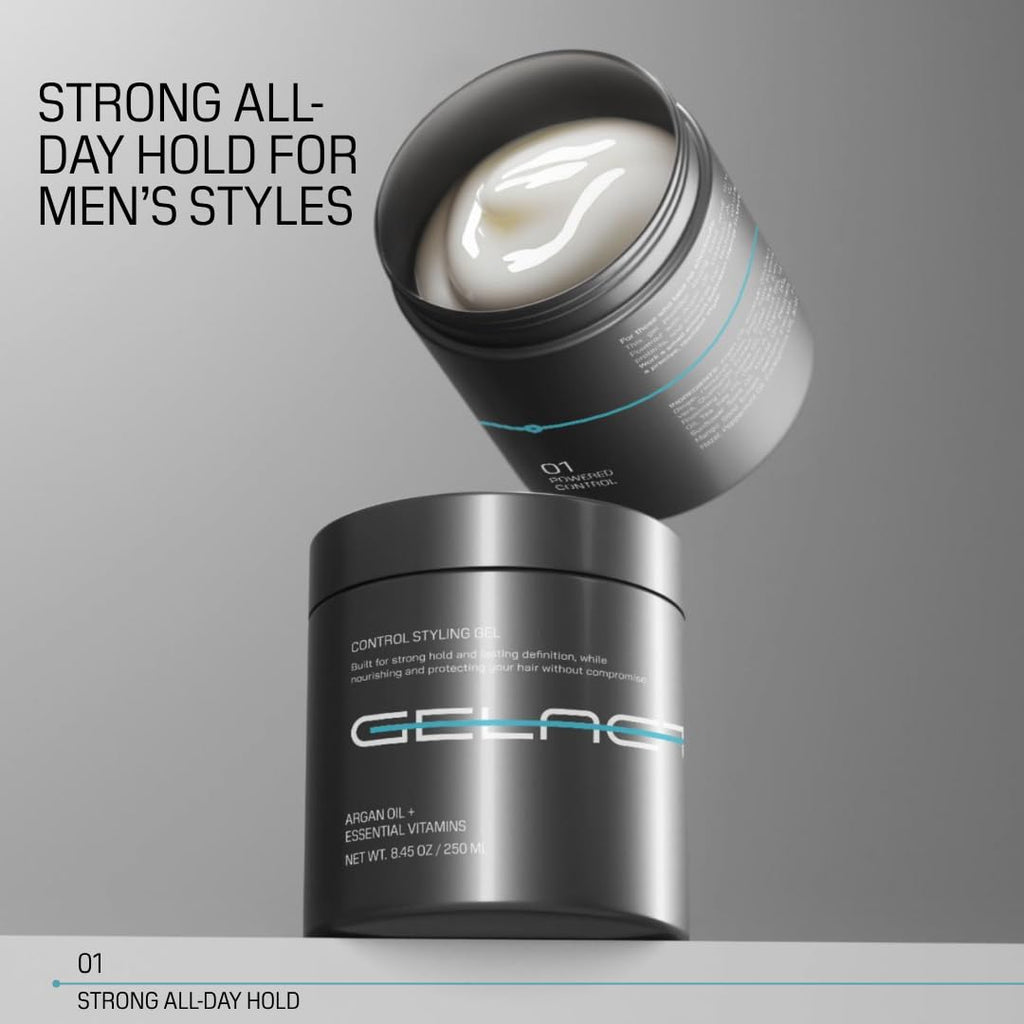 Gelactica Max Control Hair Gel for Men – Alcohol-Free, Strong Hold & Shine (32 oz)