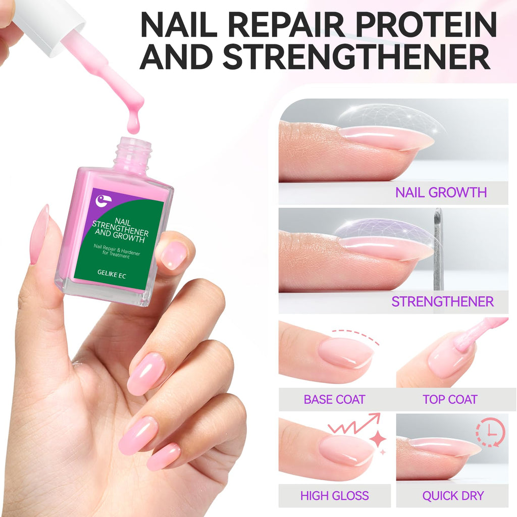 Gelike EC 6-in-1 Nail Repair & Strengthener – Pink 15ml