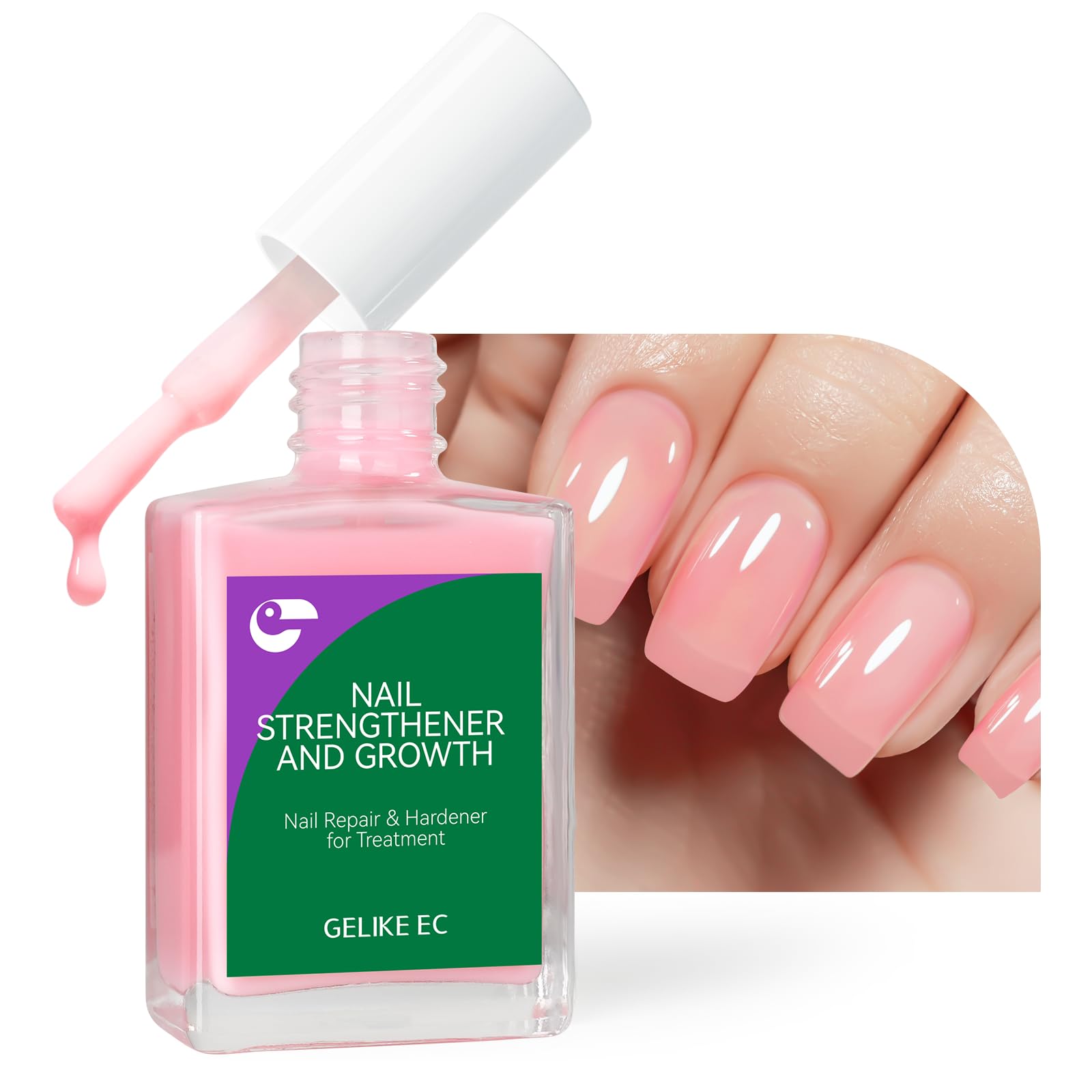 Gelike EC 6-in-1 Nail Repair & Strengthener – Pink 15ml