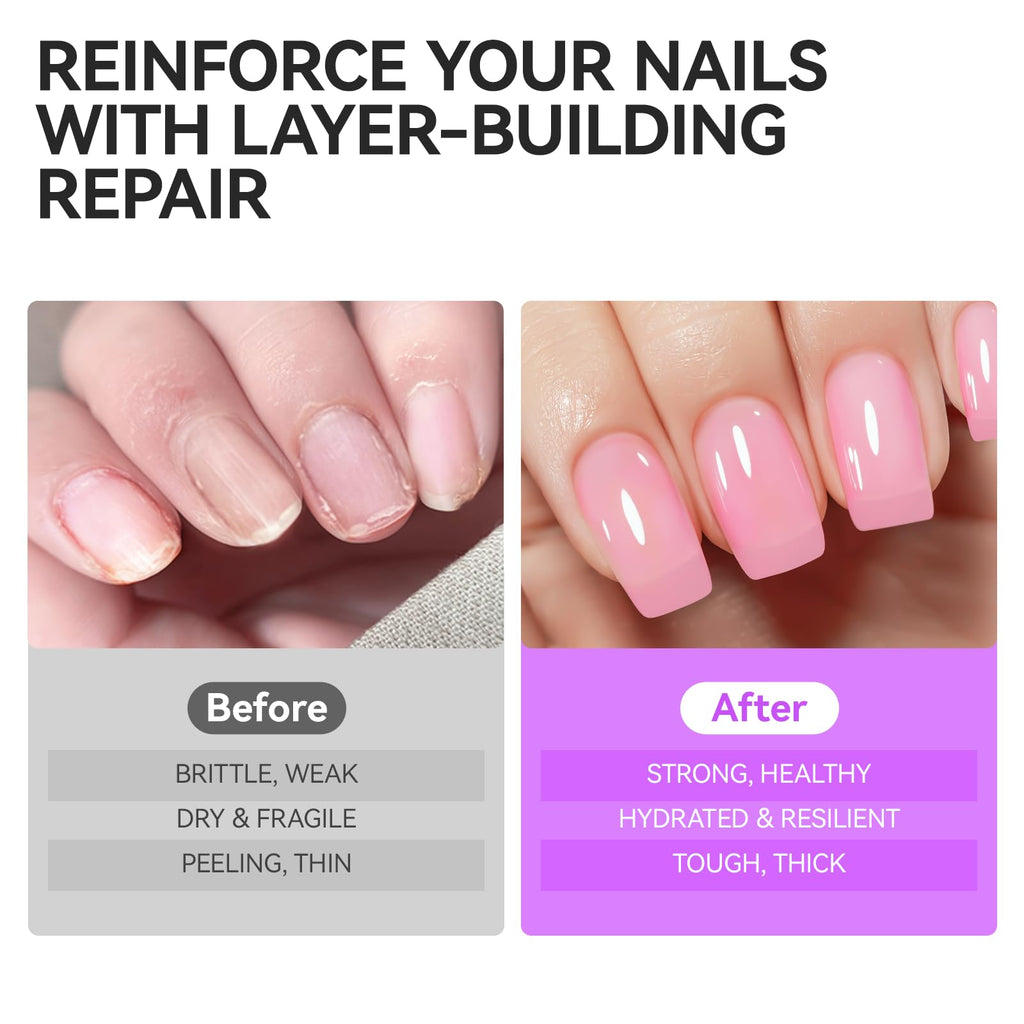 Gelike EC 6-in-1 Nail Repair & Strengthener – Pink 15ml