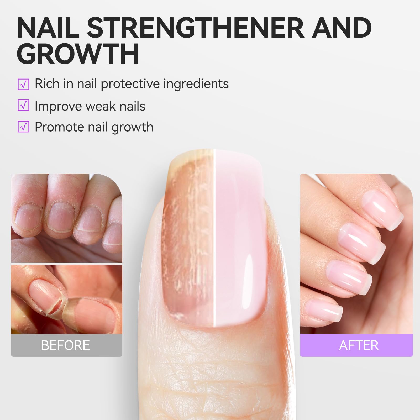 Gelike EC Nail Strengthener 6-in-1 | Natural Nail Repair (15ml)