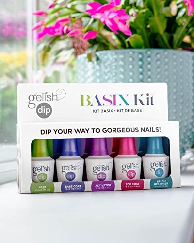 Gelish Dip Basix Kit – Odor-Free Dip Powder Nails at Home (No UV/LED Lamp)