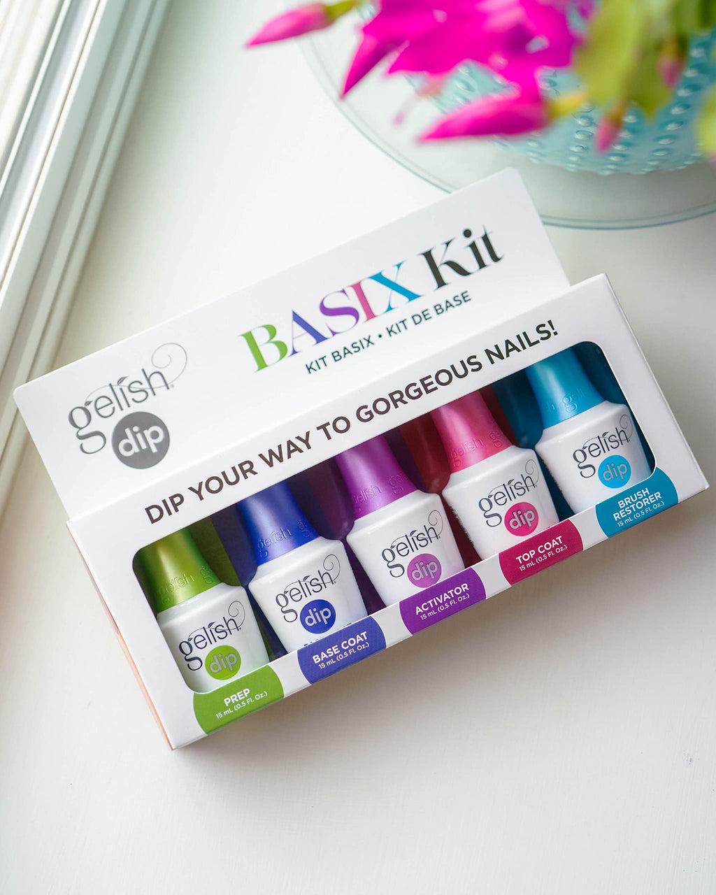 Gelish Dip Basix Kit – Odor-Free Dip Powder Nails at Home (No UV/LED Lamp)