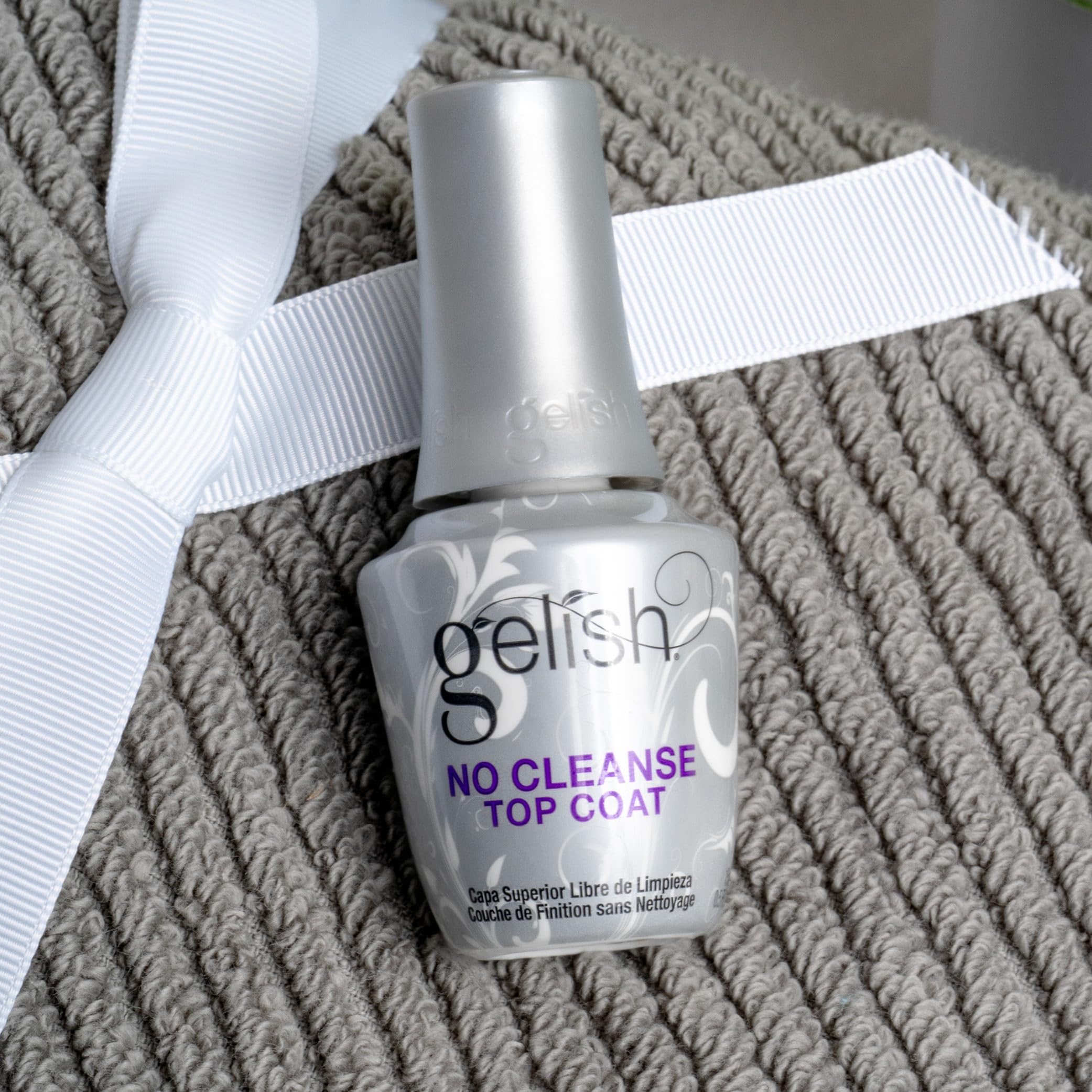 Gelish No-Cleanse Top Coat – No-Wipe High-Gloss Sealer, UV/LED Compatible, 21 Days Wear