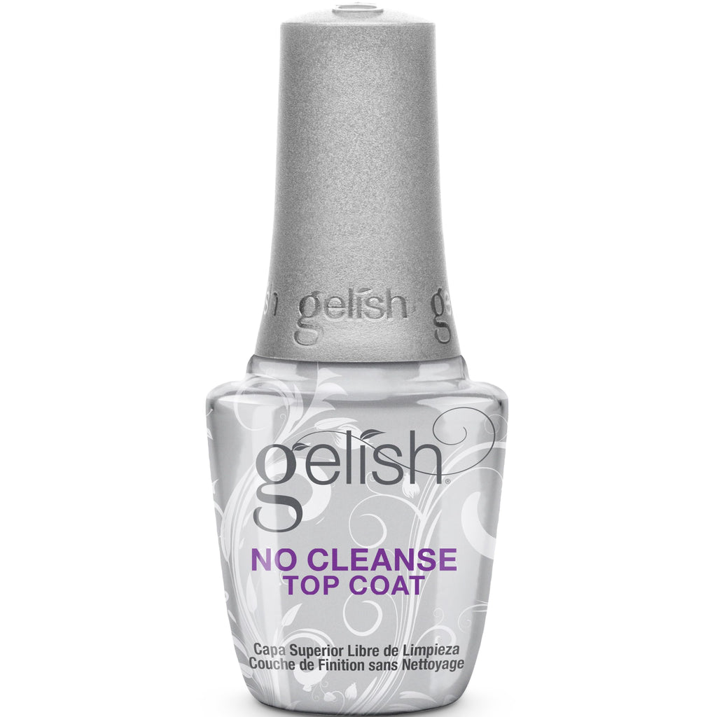 Gelish No-Cleanse Top Coat – No-Wipe High-Gloss Sealer, UV/LED Compatible, 21 Days Wear