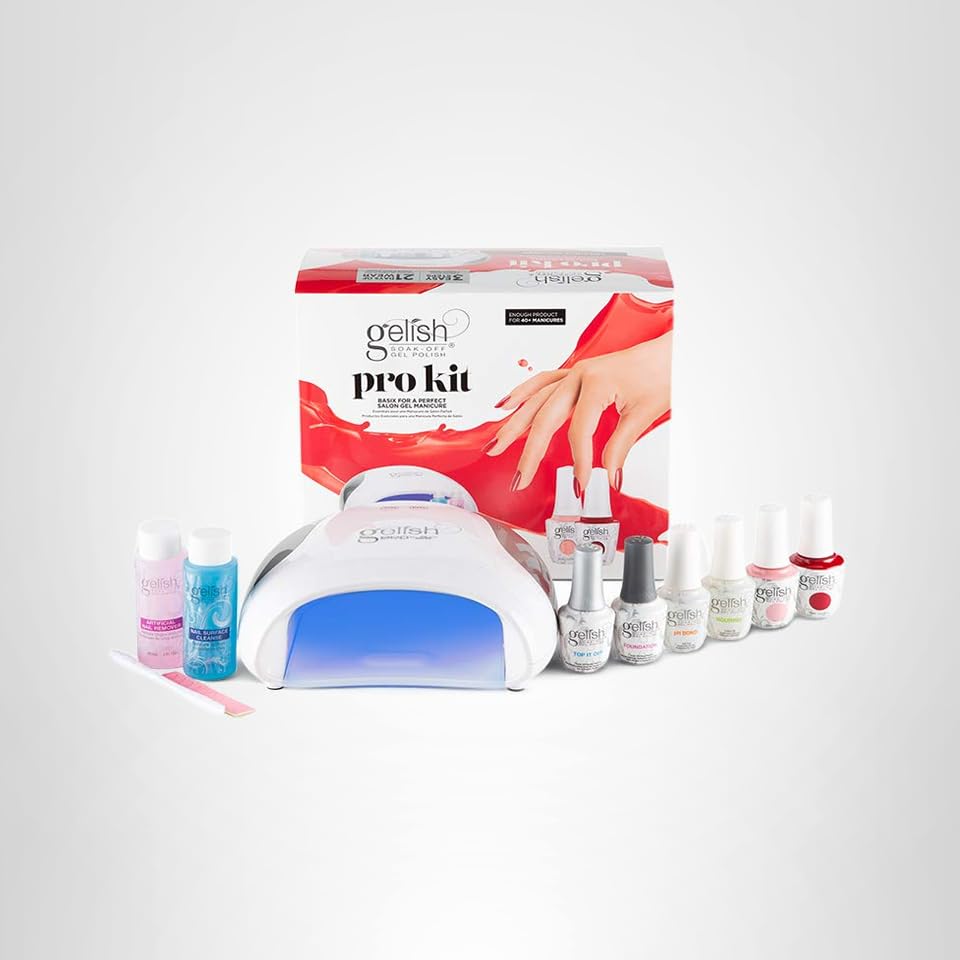 Gelish Pro Kit with Pro LED Light – Complete Gel Nail System for At-Home Manicures