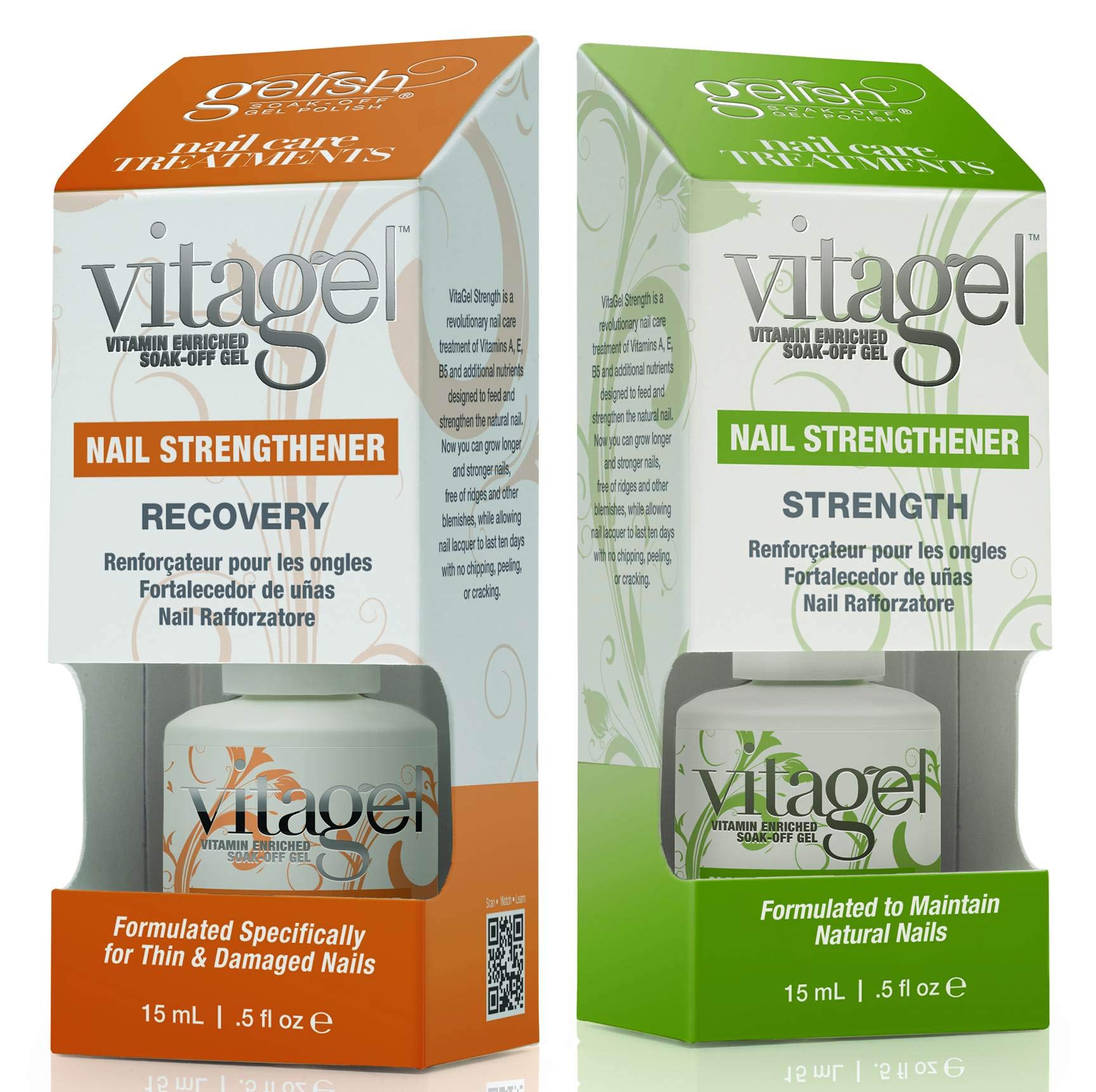 Gelish VitaGel Strength & Recovery 2-Pack – Nail Strengthener with Vitamins A, B5 & E