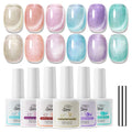 GELLAKTIK 5-in-1 Cat Eye Gel Nail Kit – 6x7.5ml, No Base/Top Coat Needed
