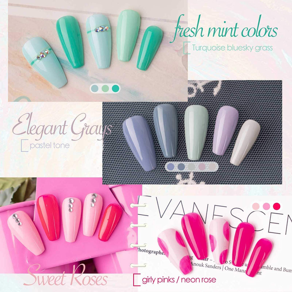 GELLEN Gel Nail Polish Kit with 72W UV LED Lamp – 12 Colors, No-Wipe Base/Top Coat, All-In-One Manicure