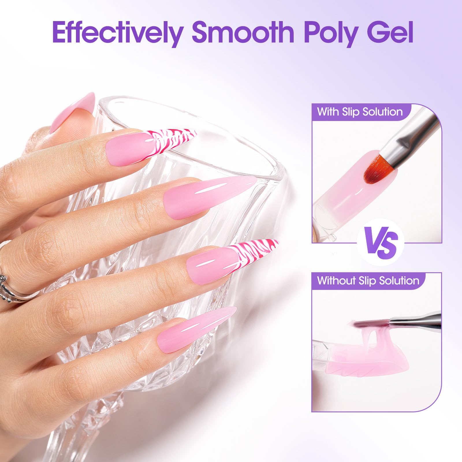 GELLEN 473ml Slip Solution for Polygel Nails with Pump Bottle – Nail Brush Included