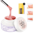GELLEN Builder Gel Nude Pink – UV/LED Hard Gel for Nails Extensions & Overlays (30g) + 20 Nail Forms