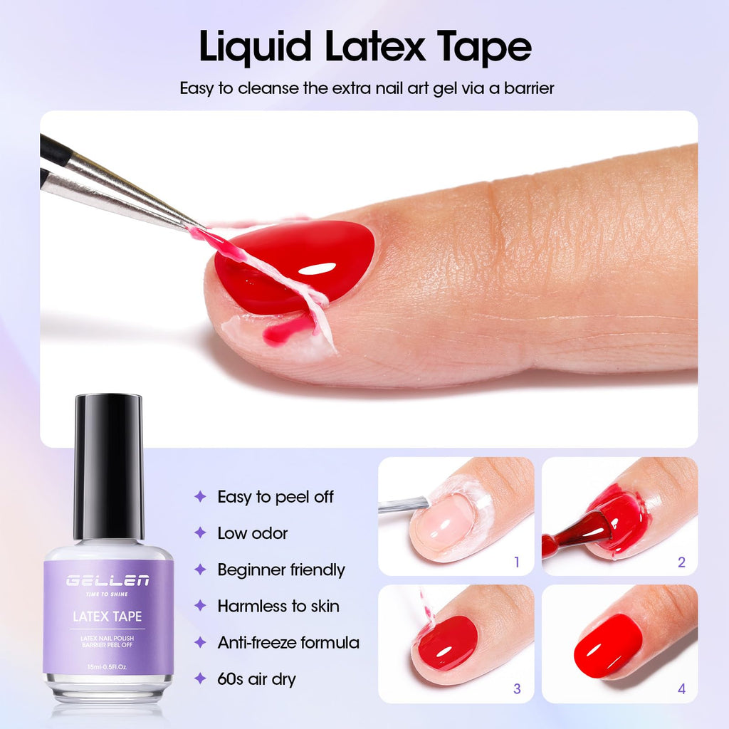 Gellen Gel Remover Pro Kit — Fast 2-5 Minute Gel Nail Removal with Peelable Latex Shield