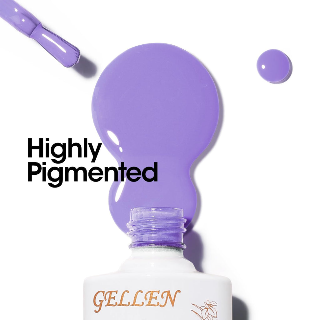 GELLEN Gel Nail Polish Set — 6 Colors: Royal Purple, Pink, Lavender for DIY Manicure