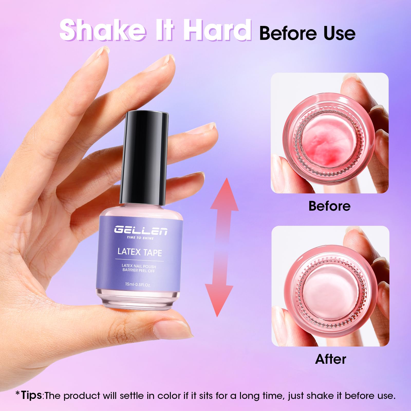 GELLEN Gel Nail Polish Remover Kit – 2-Pack Quick Gel Removal in 3-5 Minutes (No Foil Needed)