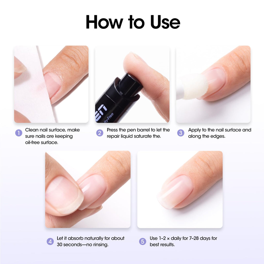 Gellen Nail Strengthener Pen – 30s Fast-Absorbing Triple Protein Repair