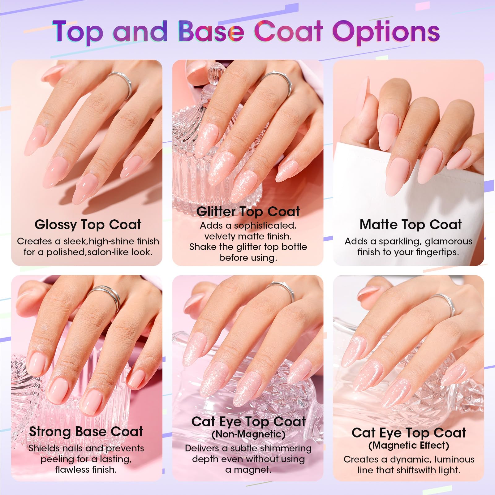 GELLEN 71-Piece Gel Nail Kit with 54W UV/LED Lamp — 32 Colors, Base & Top Coats, Home Salon Pro Set