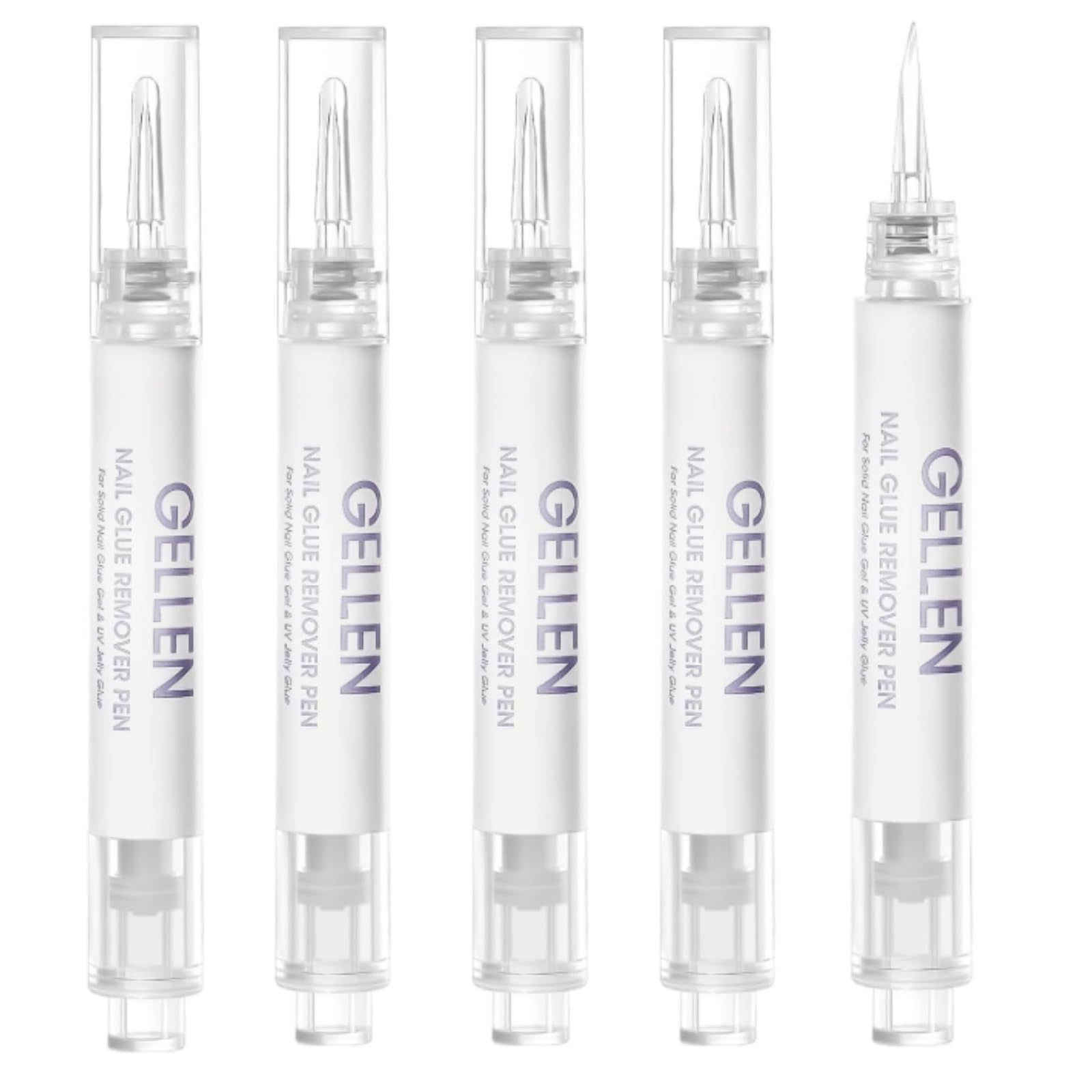 Gellen Nail Glue Remover Pen 5 Pcs – Acetone-Free Quick Removal for Press-On Nails