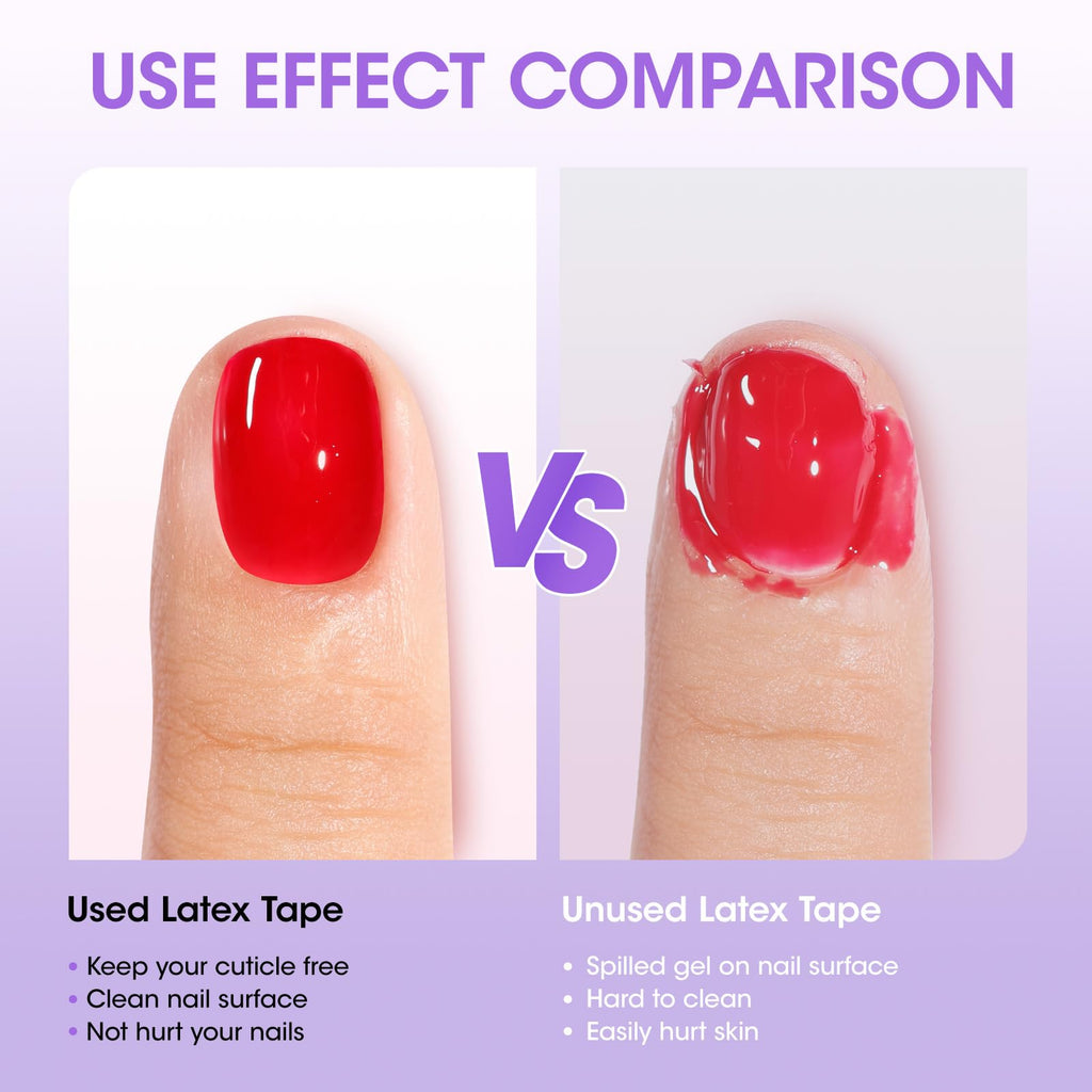 GELLEN Latex Tape for Nails | Peel-Off Cuticle Barrier, Fast-Drying Nail Art Protector (2×15ml)