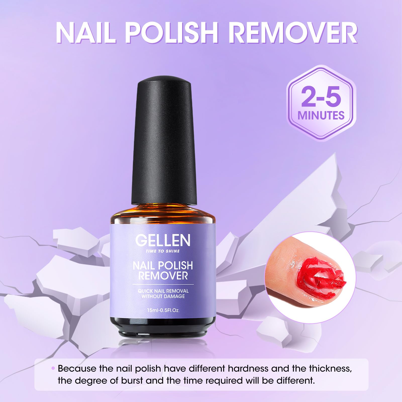 GELLEN Gel Nail Polish Remover Kit – Gentle Gel Remover & Latex Barrier Tape