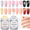 GELLEN Painting Gel for Nails – Champagne Gold & Sparkling Silver, HEMA-Free, UV/LED Cured
