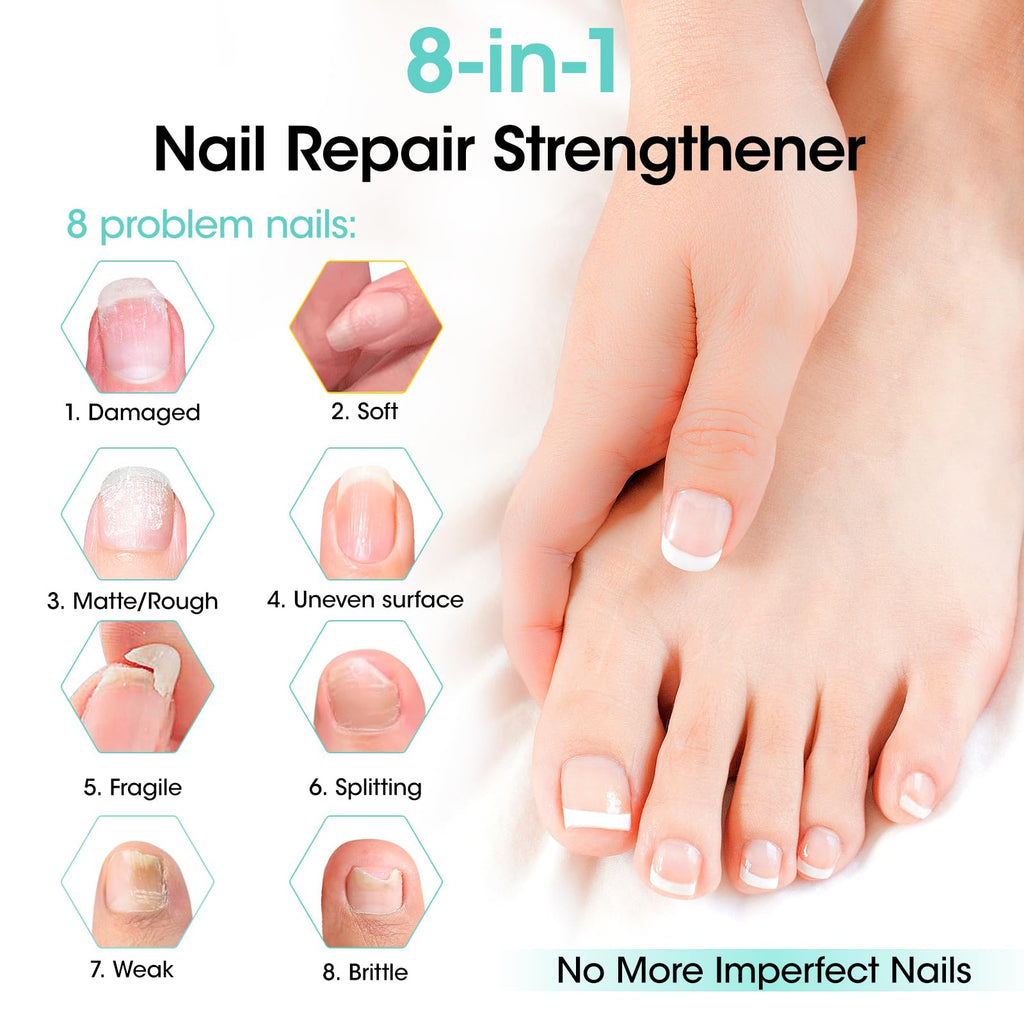 GELLEN Unscent Nail Strengthener – 8-in-1 Clear Nail Repair (15ml)