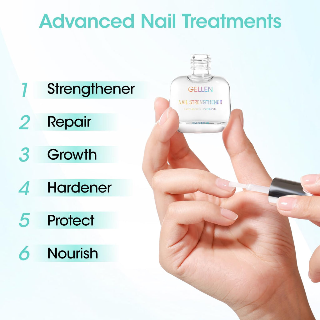 GELLEN Unscent Nail Strengthener – 8-in-1 Clear Nail Repair (15ml)