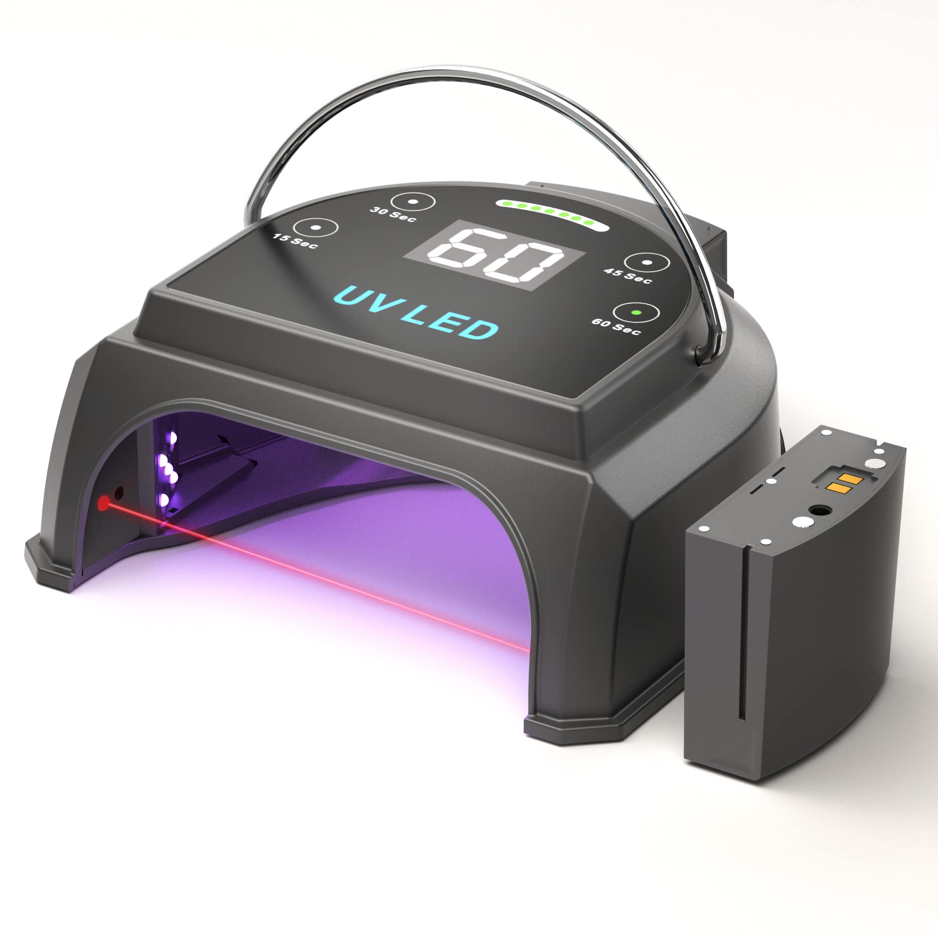 Gelpal 80W Cordless UV LED Nail Lamp with 45 Beads & Removable Battery