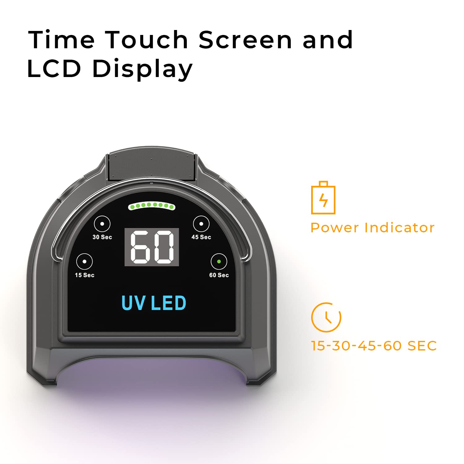 Gelpal 80W Cordless UV LED Nail Lamp with 45 Beads & Removable Battery