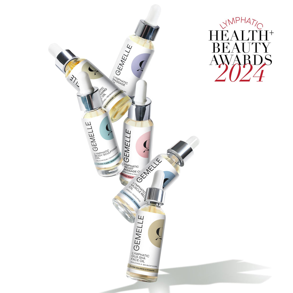 GEMELLE Lymphatic Gua Sha Face Oil – 10x Award-Winner for Detox, Hydration & Sculpt | 30ml