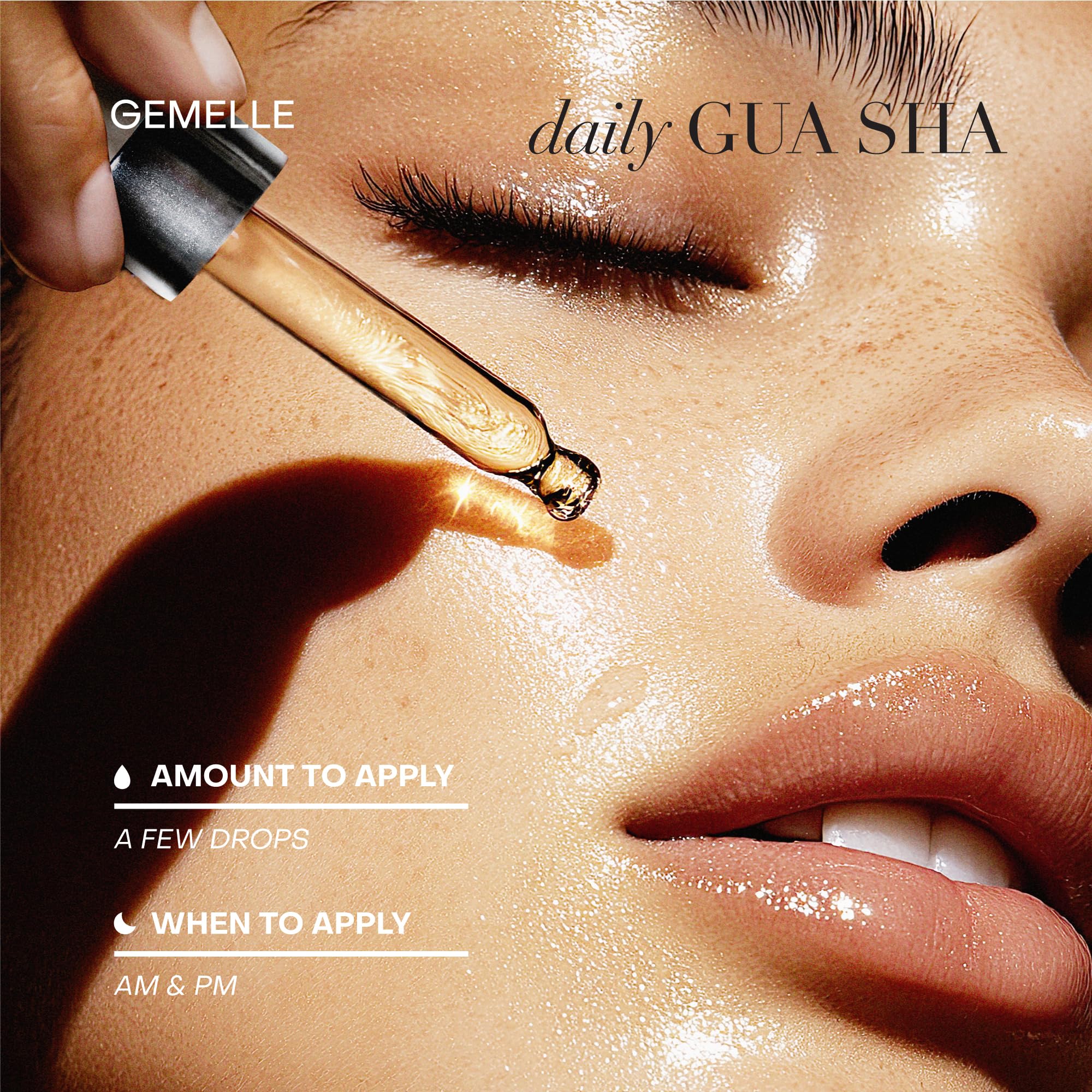 GEMELLE Lymphatic Gua Sha Face Oil – 10x Award-Winner for Detox, Hydration & Sculpt | 30ml