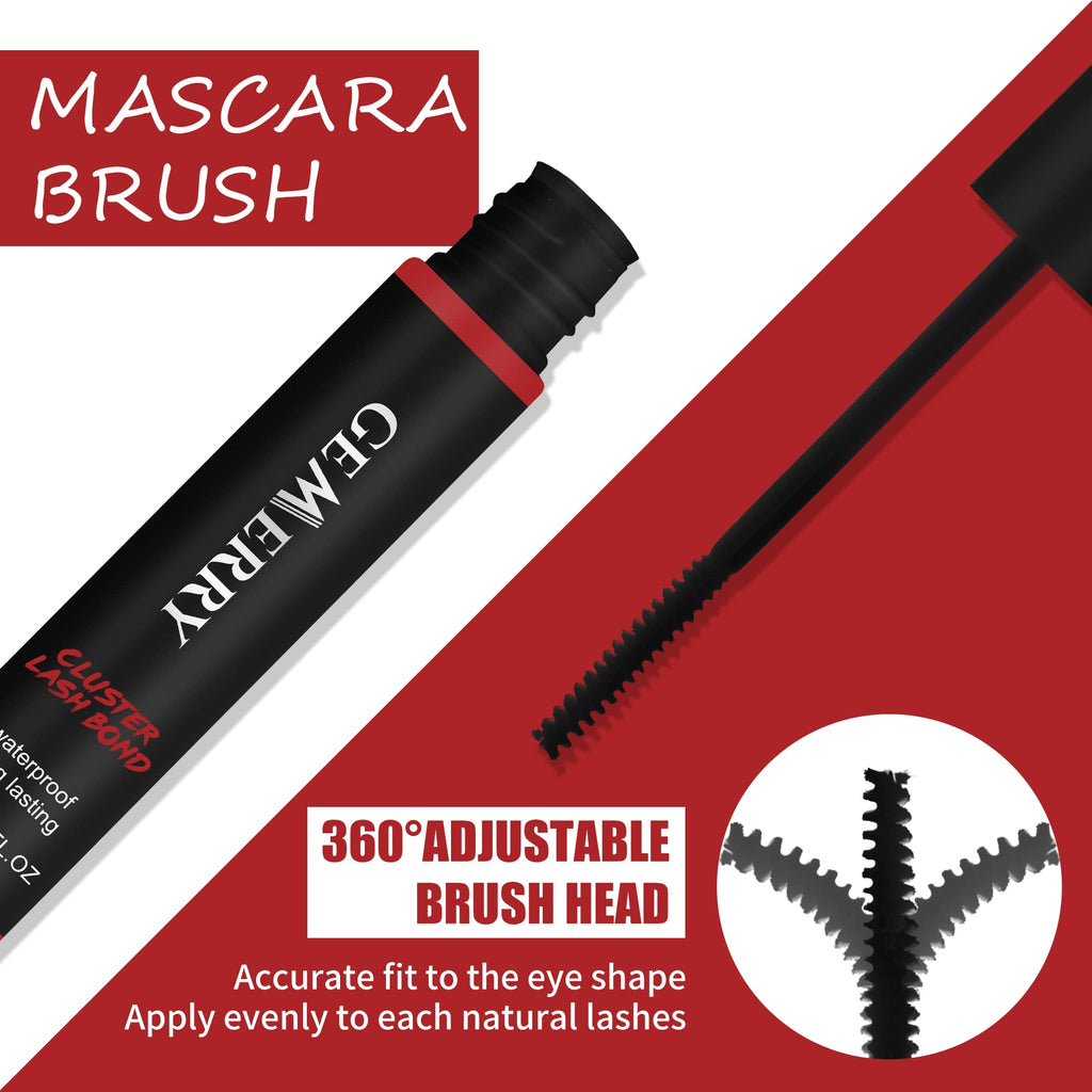 GEMERRY Lash Bond: Long-Lasting Cluster Lash Glue for Sensitive Eyes – Waterproof, Black