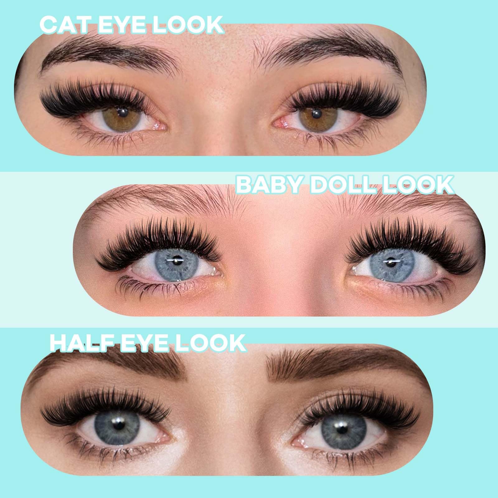 GEMERRY Lash Extension Kit 30D+40D Clusters | 280pcs, 10-18mm, Bond & Seal, Remover, Tweezers & Brush