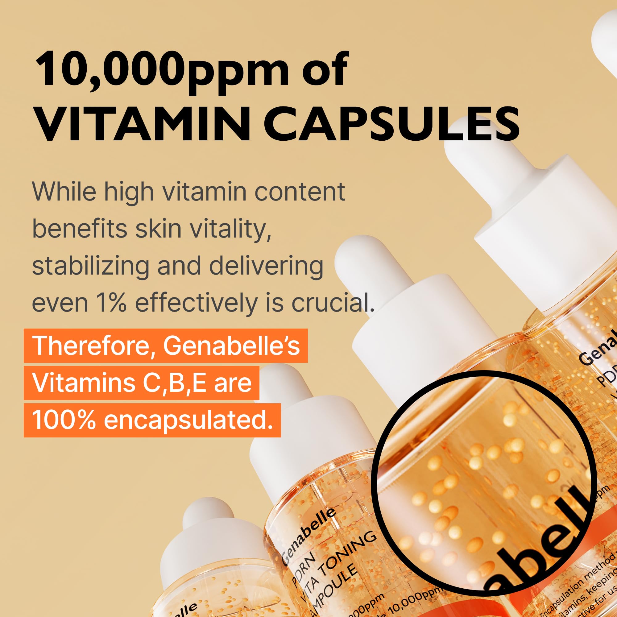 Genabelle PDRN Vita Toning Ampoule – Lightweight Glass Skin & Toning Serum