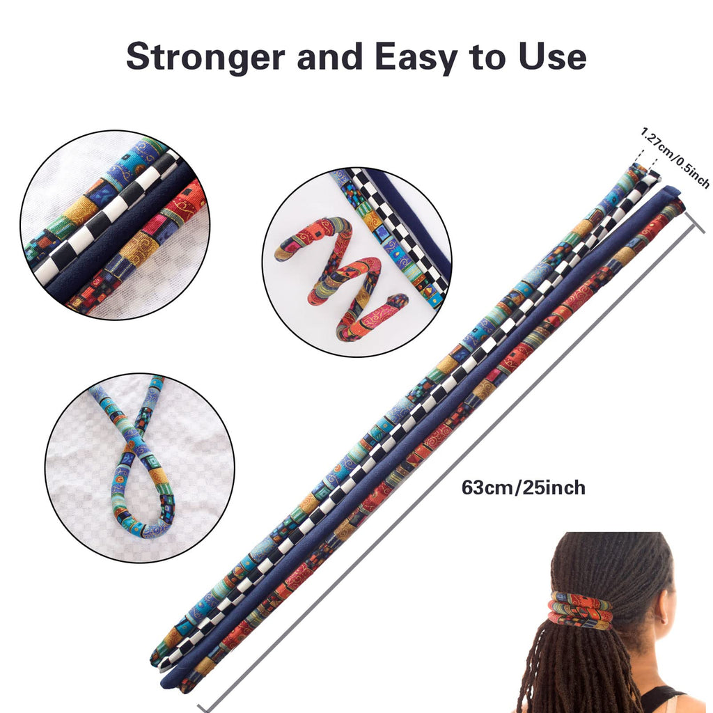 General Spiral Lock Hair Tie for Dreadlocks | Bendable, Secure Ponytail Holders for Thick Hair