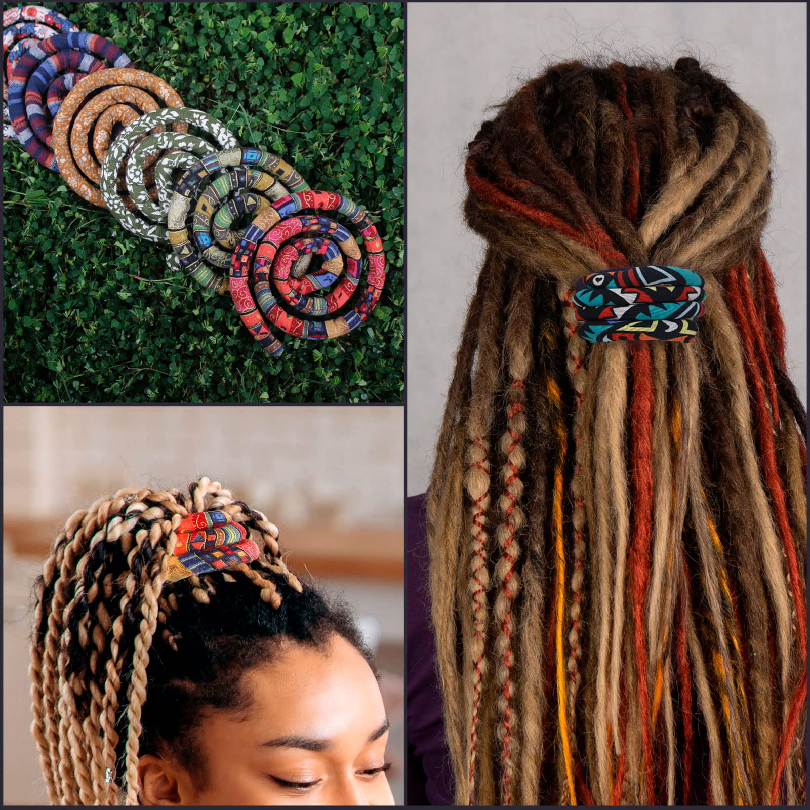 General Spiral Lock Hair Tie for Dreadlocks | Bendable, Secure Ponytail Holders for Thick Hair