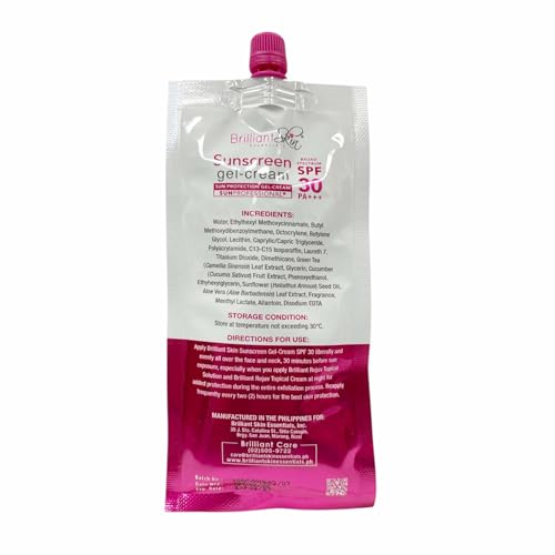 Generic 2 Sachets Brilliant Skin Essentials Sunscreen Gel-Cream SPF 30, 50g