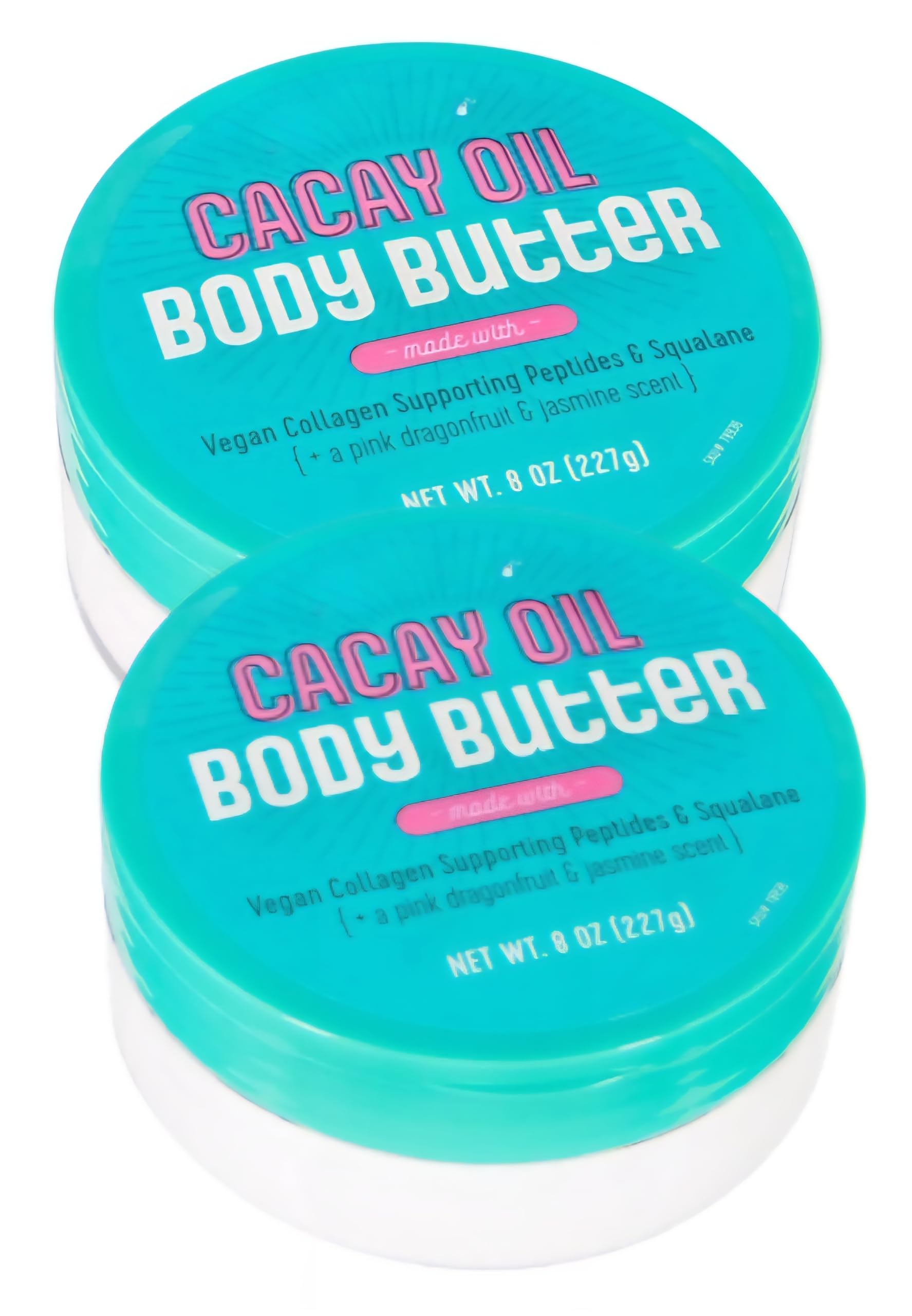 Generic Cacay Oil Body Butter with Squalane, Baobab Oil & Vegan Collagen-Supporting Peptides – 2 Pack, 8 oz Each
