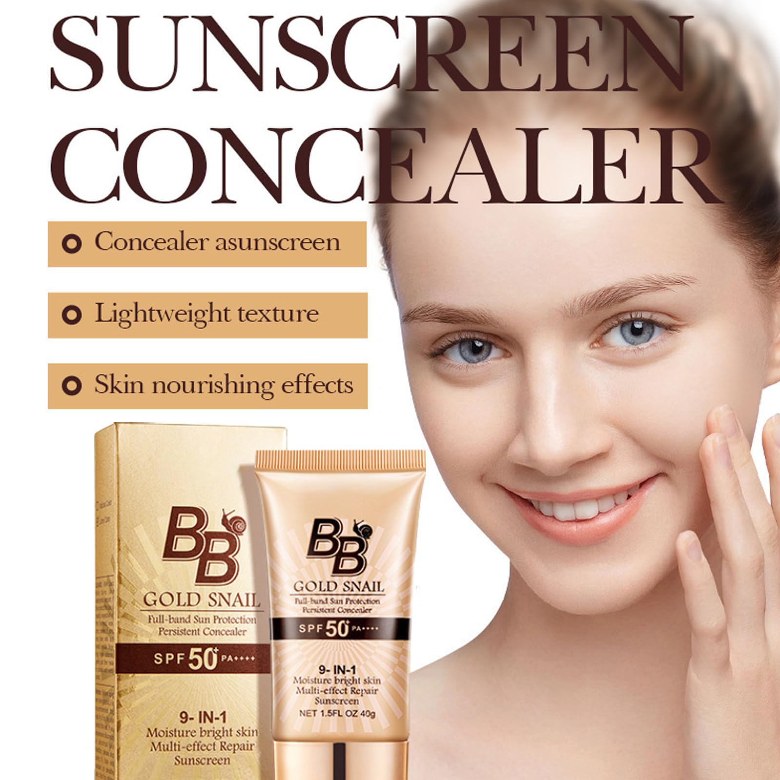 Generic Korean BB Cream SPF 50 - 9-in-1 Waterproof Foundation (2-pcs)