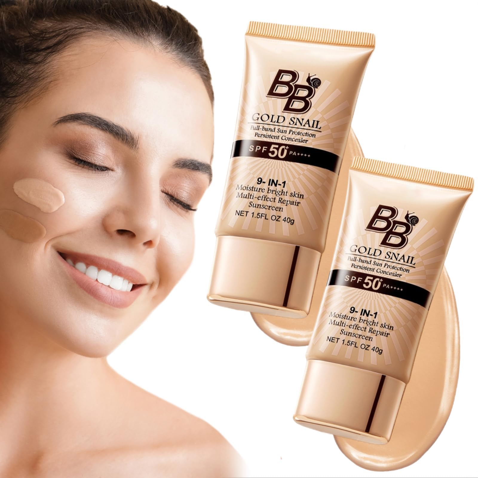 Generic Korean BB Cream SPF 50 - 9-in-1 Waterproof Foundation (2-pcs)