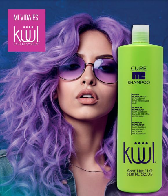 Kuul Cure Me Shampoo 33.8 oz – Hair Repair & Prolonged Hydration | 1 Liter