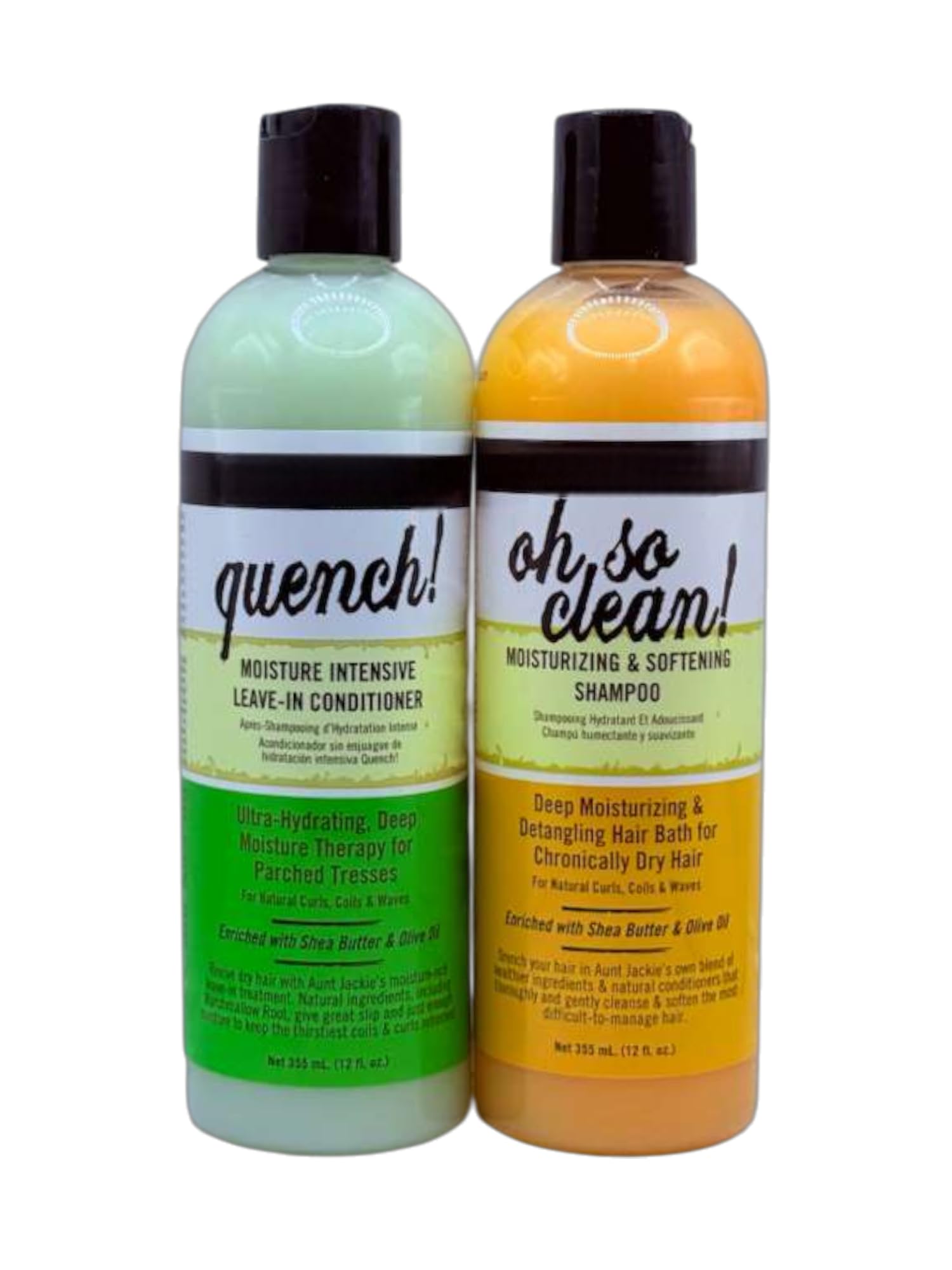 Shampoo Oh So Clean & Moisture Quench Set — Clarifying Shampoo + Leave-In Conditioner for Curly Hair