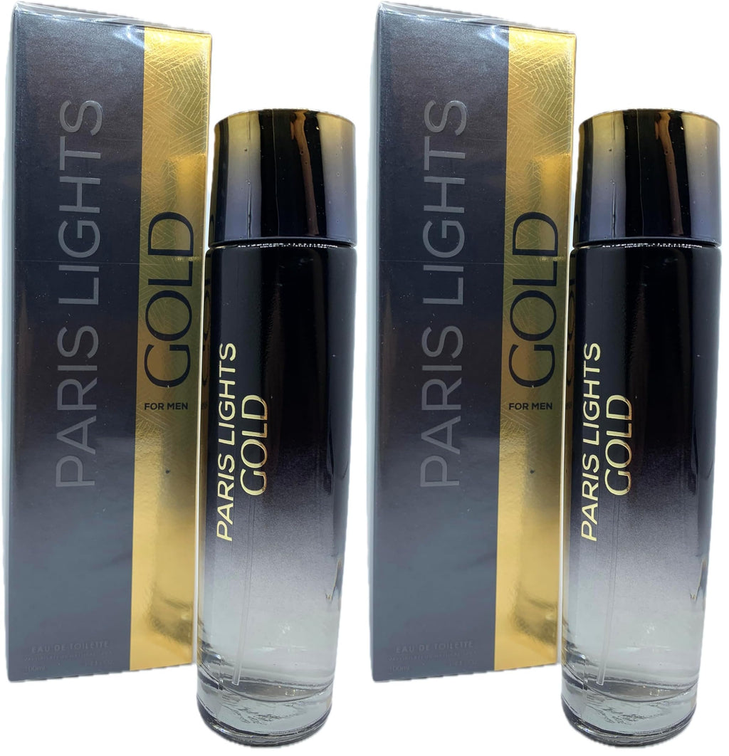 Paris Lights Gold Men’s Cologne 3.4 Fl Oz – Pack of 2 | Generic