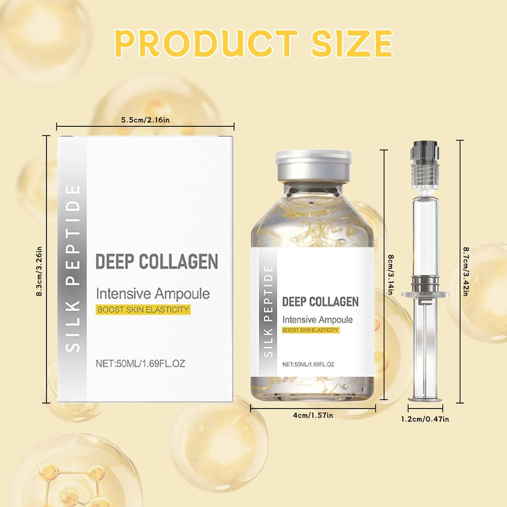 Silk Peptide Intensive Lifting Ampoule – Deep Collagen Silk Serum, Hydration & Elasticity, 2×50ml