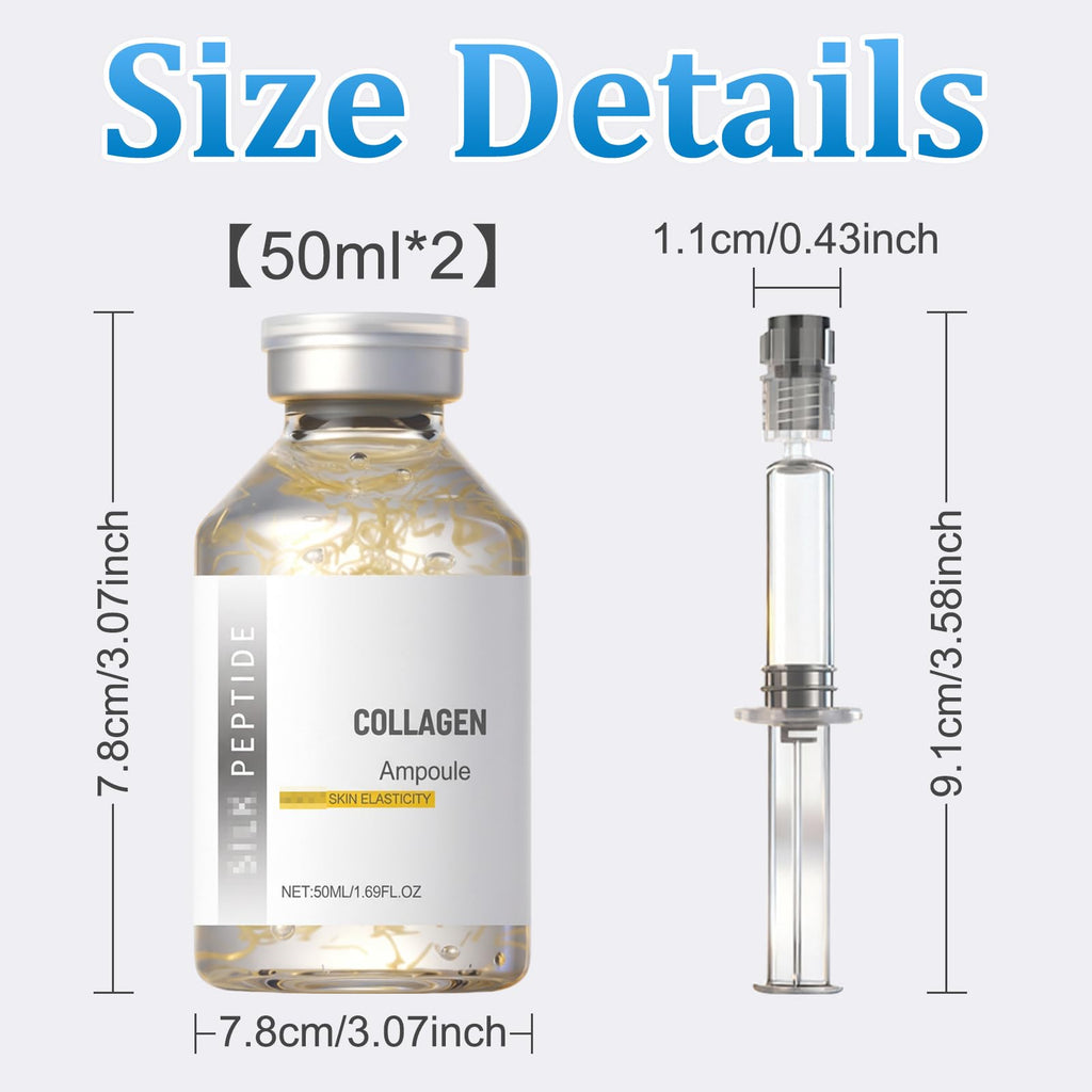 Silk Peptide Intensive Lifting Ampoule – Korean Anti-Aging Facial Essence for Tightening, Hydration, Smoothing (2x50ml)