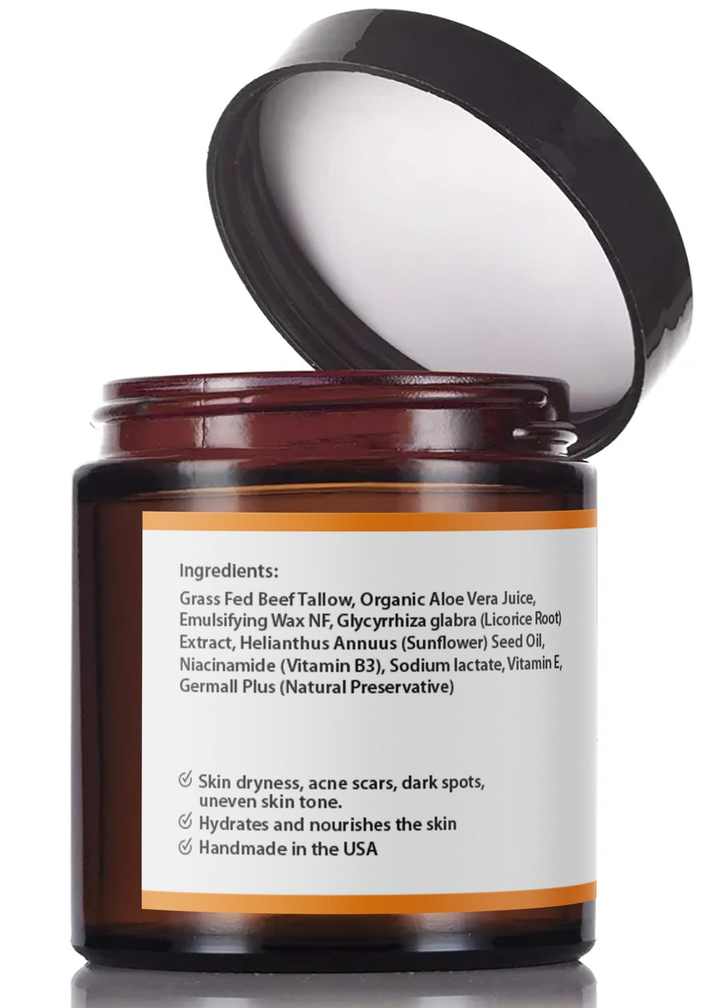 Generic Tallow Face Moisturizer Lavender Vanilla — Non-Greasy Cream for Dry & Sensitive Skin