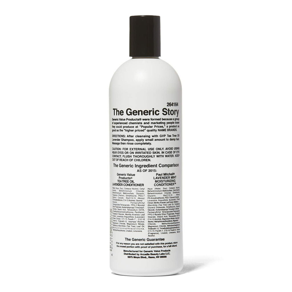 Generic Value Tea Tree Lavender Mint Conditioner — Hydrates, Detangles, Soothes Scalp