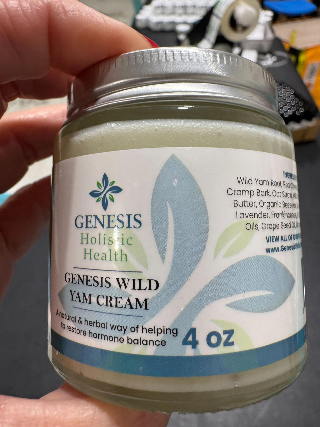 Genesis Wild Yam Root Cream | Organic Balancing Cream for Women, 4oz