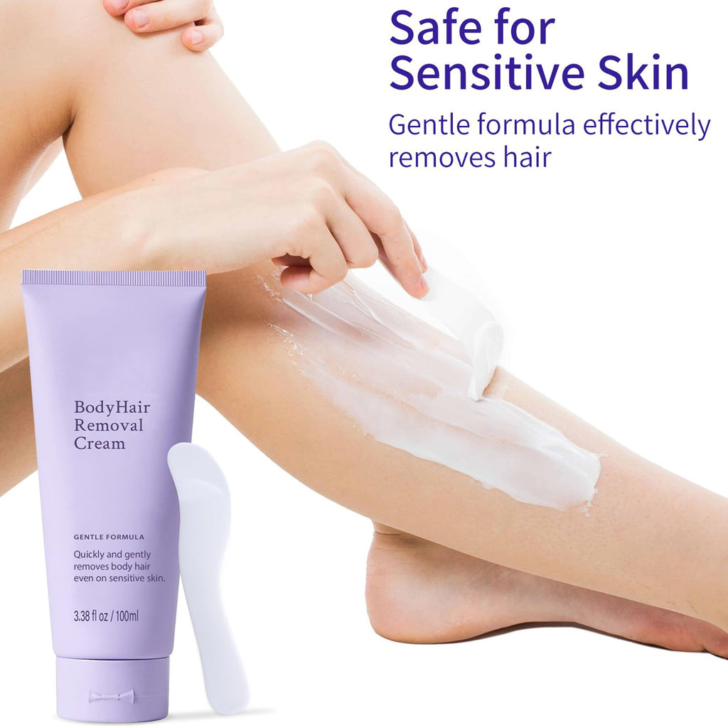 2 PCS Gentle Body Hair Removal Cream for Men & Women – Painless, Slows Hair Growth, 6.76 Fl Oz + Spatula