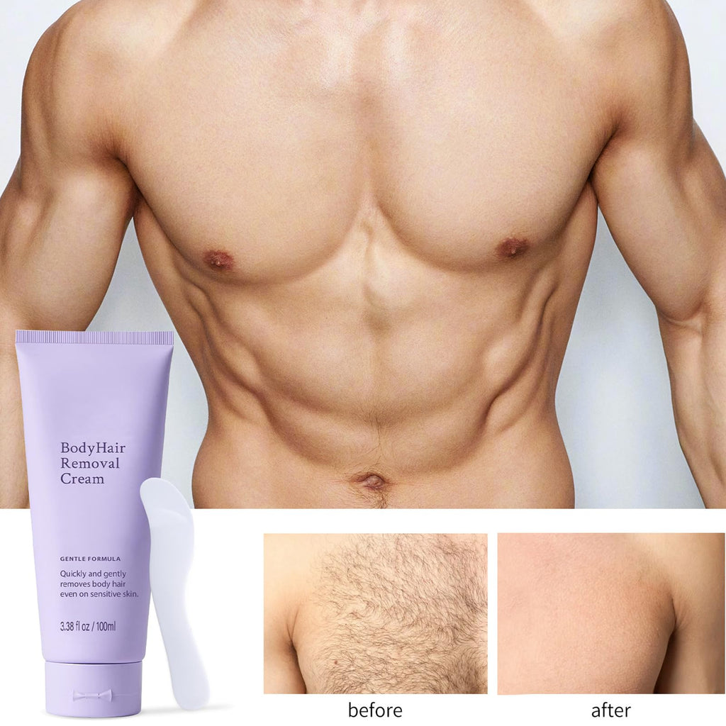 2 PCS Gentle Body Hair Removal Cream for Men & Women – Painless, Slows Hair Growth, 6.76 Fl Oz + Spatula